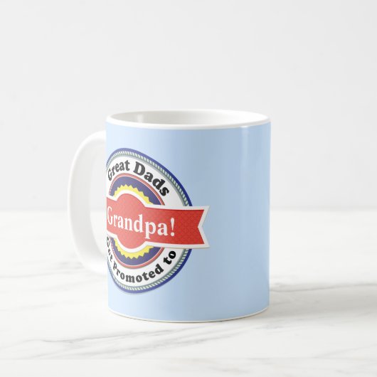 パパ素晴らしはおじいちゃんに昇進する コーヒーマグカップ (正面左)