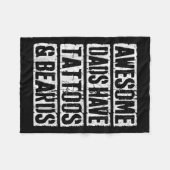 パパ素晴らしはタトゥーとベーアールの父親の日_を持っている フリースブランケット (正面(横))