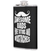 パパ素晴らしはタトゥー黒フラスコ8oz持っている フラスク (左)