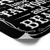 パパ素晴らしは刺青とBeards Shirt Mom Wifを持っている ポスター (角)