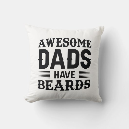 パパ素晴らしは髭がある クッション (正面)