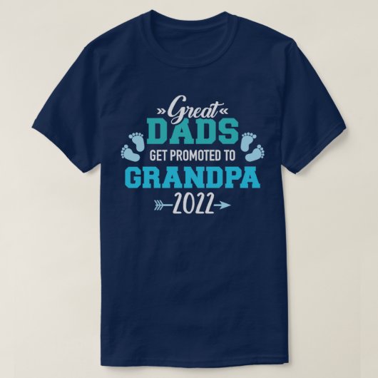 パパ素晴らしは2022年おじいちゃんに昇進 Tシャツ (デザイン正面)