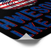 パパ素晴らしひげ私の7月のパパ4th愛国者 ポスター (角)