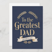 パパ素晴らしへ – 父の日札 招待状 (正面/裏面)