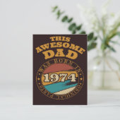 パパ素晴らしギフトアイディア1974 |第48回誕生日ギフト 招待状 (スタンド正面)