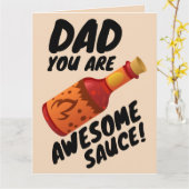 パパ素晴らしソース父の日ビッググリーティングカード カード (黄色い花)