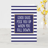 パパ素晴らし-おもしろい父の日のカード カード (黄色い花)