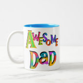 パパ素晴らしTシャツとギフト ツートーンマグカップ (左)