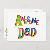 パパ素晴らしTシャツとギフト ポストカード (正面/裏面)