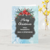 パパ素朴と義母メリークリスマス カード (黄色い花)