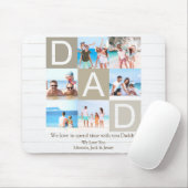 パパ素朴の木造デコールと家族の写真 マウスパッド (マウス)