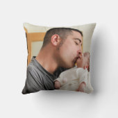 パパ素朴ベアハート誕生フォトキープサケ クッション (裏面)