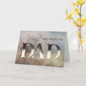 パパ素朴水彩(鹿と森) カード (黄色い花)