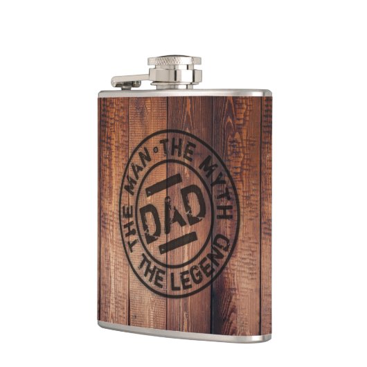 パパ素朴男の神話レジェンドウッドパイログラフィー フラスク (左)