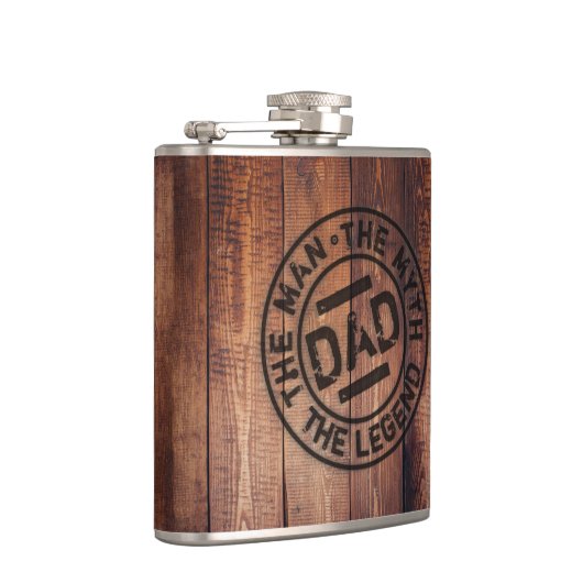 パパ素朴男の神話レジェンドウッドパイログラフィー フラスク (右)