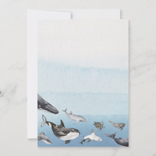 パパ素朴赤ちゃんシャワーゲームカードを知っている海 招待状 (裏面)