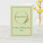 パパ結婚と新婦のカード カード (黄色い花)