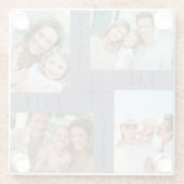 パパ編集可能4枚のフォトコラージュ ガラスコースター (裏面)