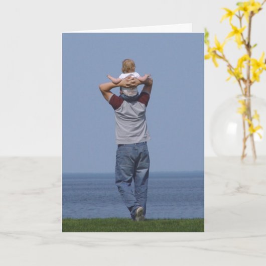 "パパ腕" カード (黄色い花)