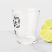 パパ薄型レッドライン消防士のパパギフト ショットグラス (右)