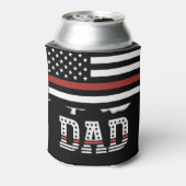 パパ薄型レッドライン消防士のパパギフト 缶クーラー (缶裏面)