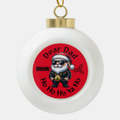 パパ親愛ホホホホホヤホ – ギャングスタークリスマス | レッド セラミックボールオーナメント (正面)