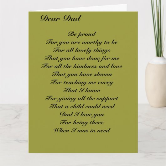 パパ親愛父の日の献上品 カード (正面)