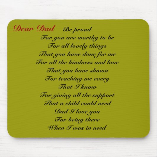 パパ親愛父の日の献上品 マウスパッド (正面)