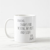 パパ親愛父親の日の贈り物から娘の息子の妻 コーヒーマグカップ (左)