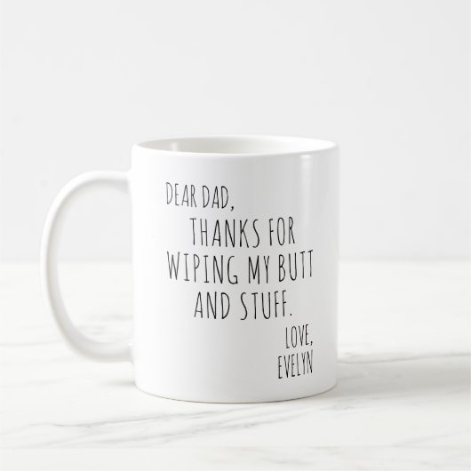 パパ親愛父親の日の贈り物から娘の息子の妻 コーヒーマグカップ (左)