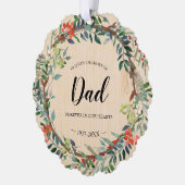 パパ記念の愛の思い出素朴に オーナメントカード (左)