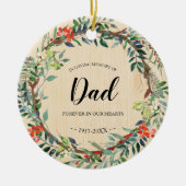 パパ記念の愛の思い出素朴に セラミックオーナメント (正面)