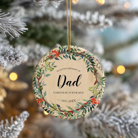 パパ記念の愛の思い出素朴に セラミックオーナメント