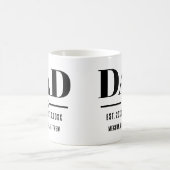パパ設立年+名前+数太字フォント コーヒーマグカップ (中央)