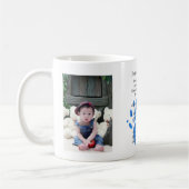 パパ詩と2枚の写真 – ハンドプリントを保持 コーヒーマグカップ (左)