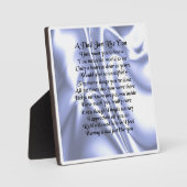 パパ詩プラーク – ブルーシルクデザイン フォトプラーク (正面)