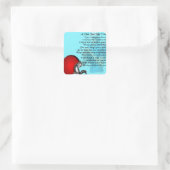 パパ詩 – アメリカンフットボールデザイン スクエアシール (バッグ)