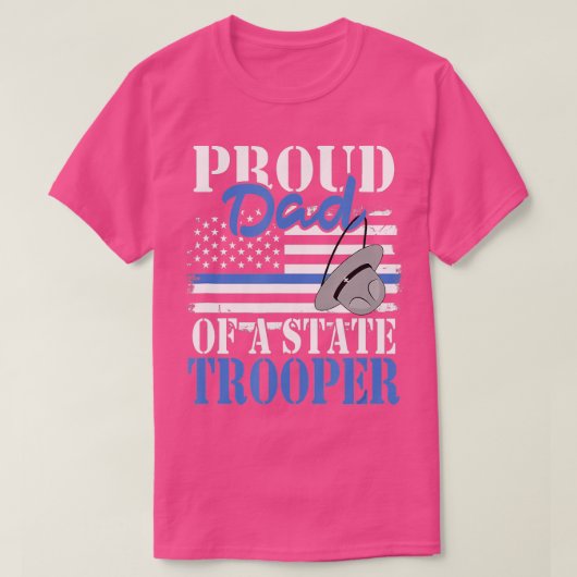 パパ誇りを持ったの州警察官の卒業生 Tシャツ (デザイン正面)