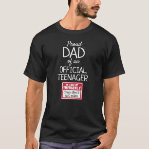 パパ誇りを持ったオフィシャル10代の若者ガールドーターデイ Tシャツ