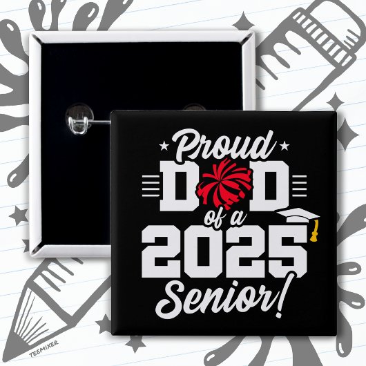 パパ誇りを持ったチアリーダー2025応援シニア 缶バッジ