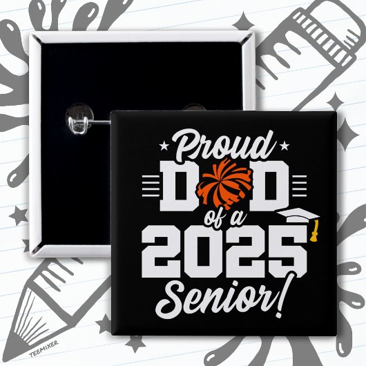 パパ誇りを持ったチアリーダー2025応援シニア 缶バッジ