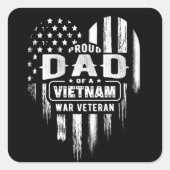 パパ誇りを持ったベトナムベットソン退役軍人デー スクエアシール (正面)