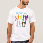 パパ誇りを持った混合ジェンダープライドLGBTQIA+BIPOC Tシャツ (正面)