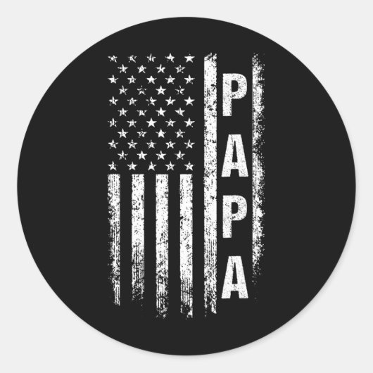 パパ誇りを持った父親の日2024ギフトパパアメリ ラウンドシール (正面)