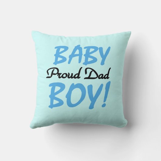 パパ誇りを持った男の赤ちゃんギフト クッション (裏面)