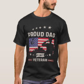 パパ誇りを持った米国海軍退役軍人-退役軍人日ギフト Tシャツ (正面)