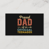 パパ誇りを持った10代の若者第13誕生日 名刺 (正面)