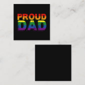 パパ誇りを持ったLGBT親ゲイプライドパパ スクエア名刺 (正面/裏面)