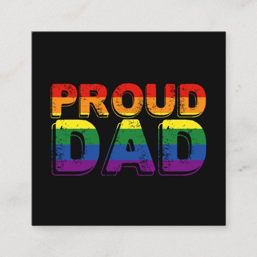 パパ誇りを持ったLGBT親ゲイプライドパパ スクエア名刺 (正面)