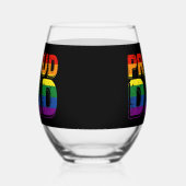パパ誇りを持ったLGBT親ゲイプライドパパ ステムなしワイングラス (左)